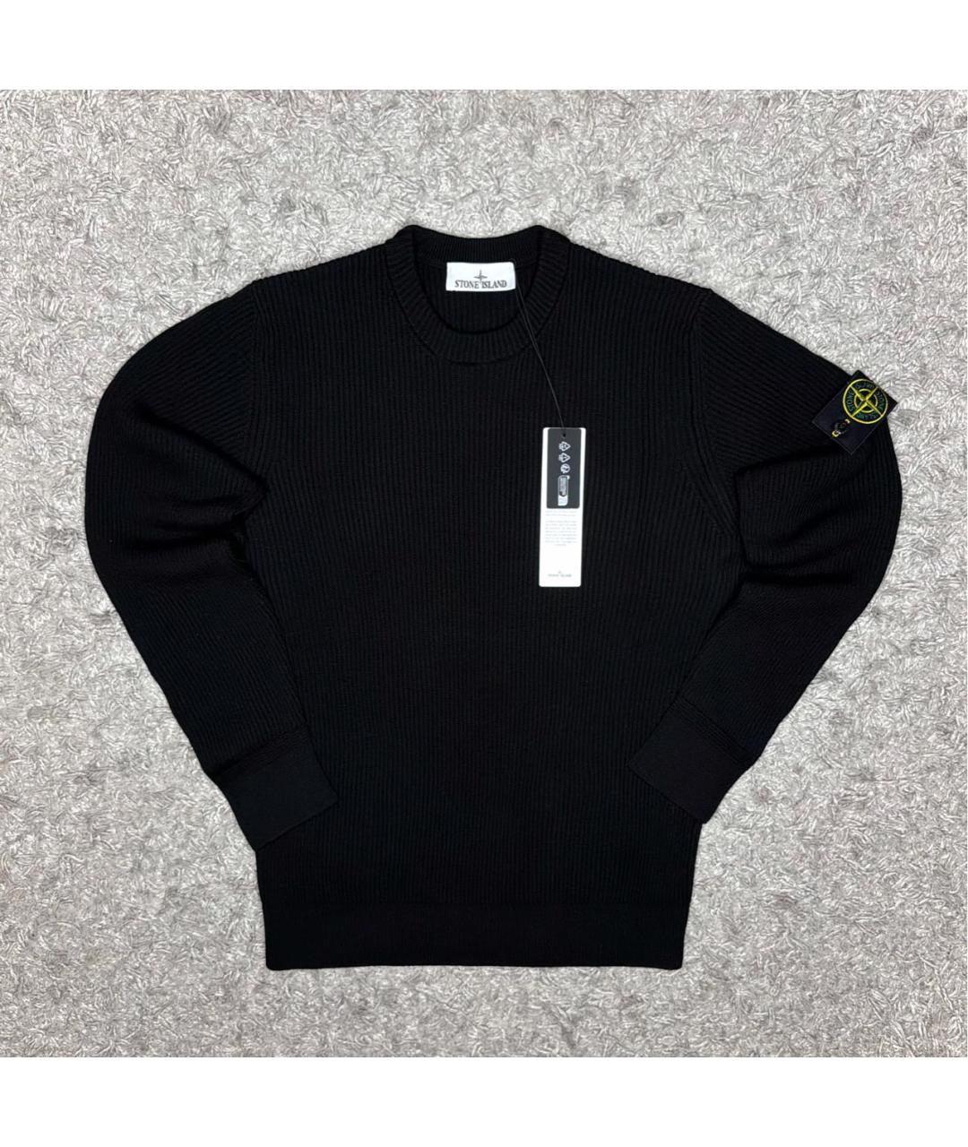 STONE ISLAND Черный шерстяной джемпер / свитер, фото 6