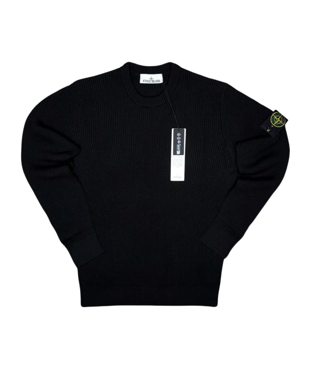 STONE ISLAND Черный шерстяной джемпер / свитер, фото 1