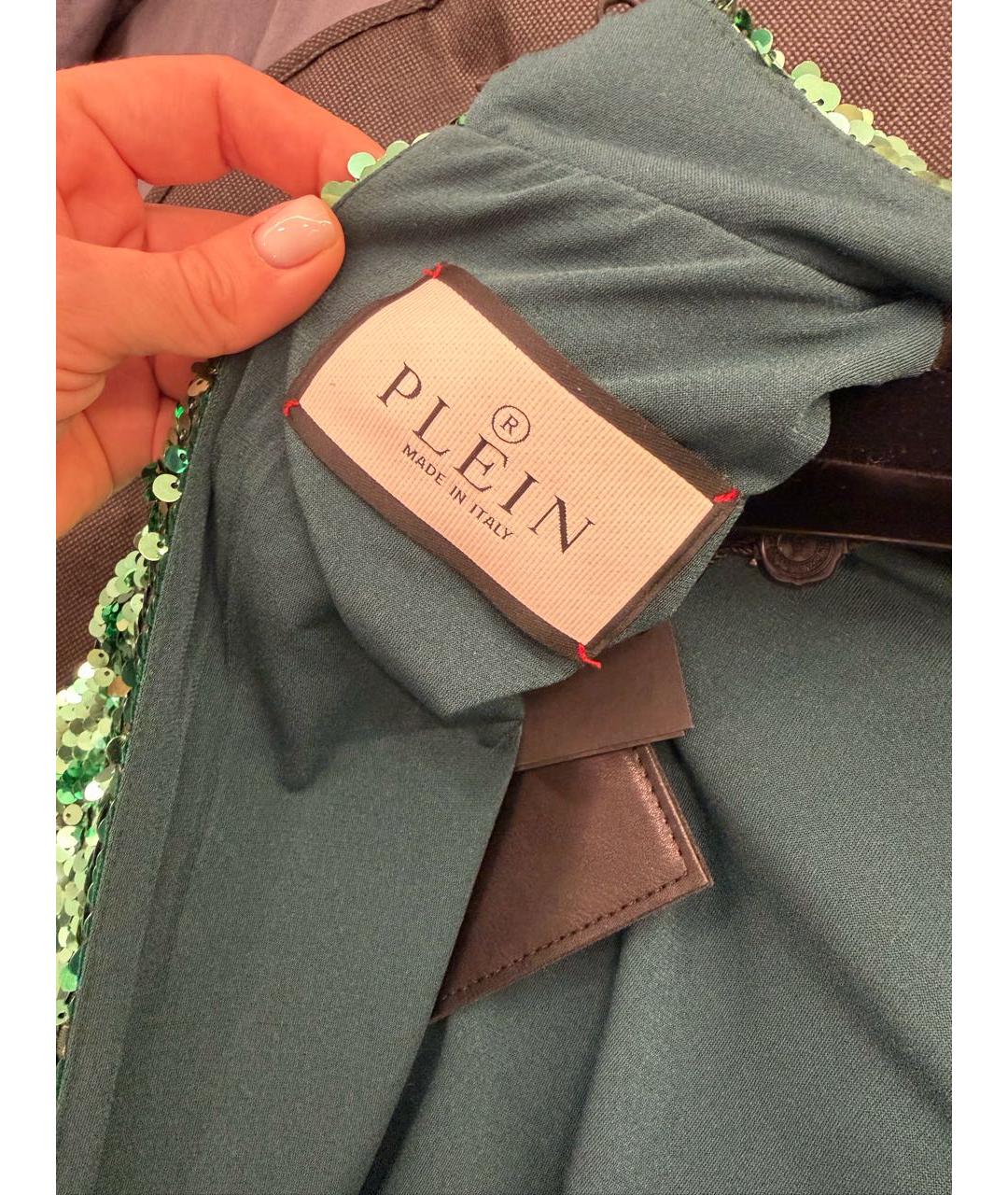 PHILIPP PLEIN Зеленые полиэстеровое вечернее платье, фото 3