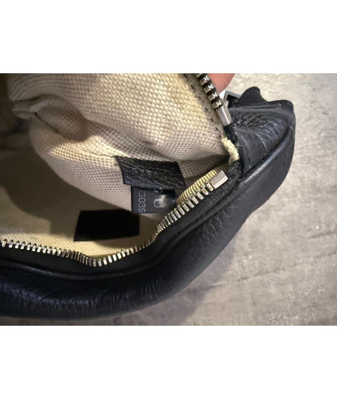 GUCCI Черная кожаная поясная сумка, фото 4