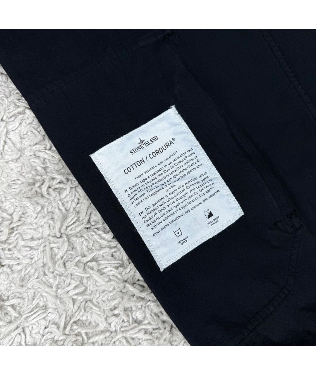 STONE ISLAND Черная хлопковая куртка, фото 5