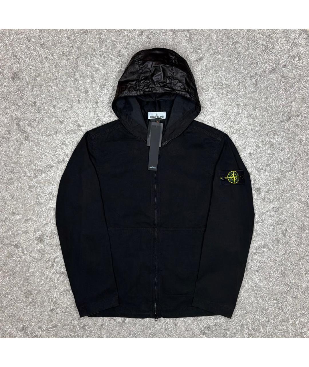 STONE ISLAND Черная хлопковая куртка, фото 9