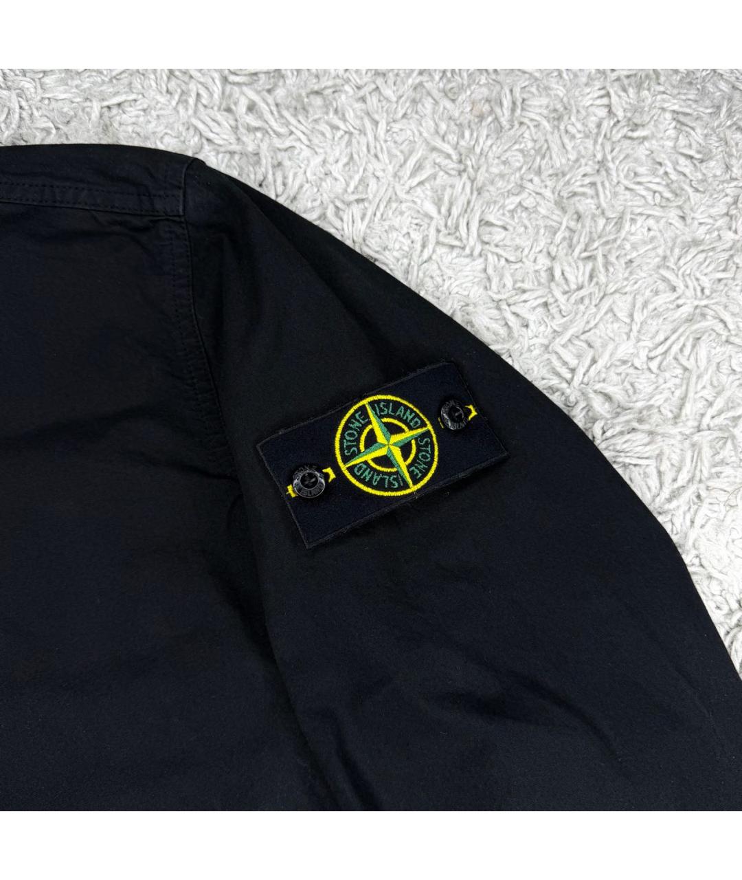 STONE ISLAND Черная хлопковая куртка, фото 2