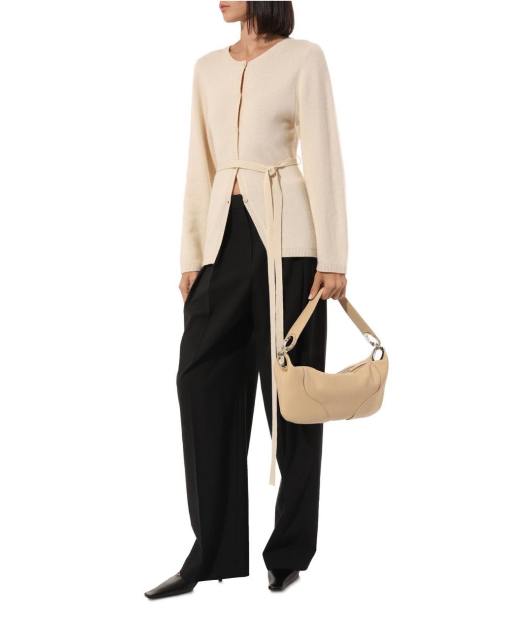 BY FAR Бежевая кожаная сумка с короткими ручками, фото 6