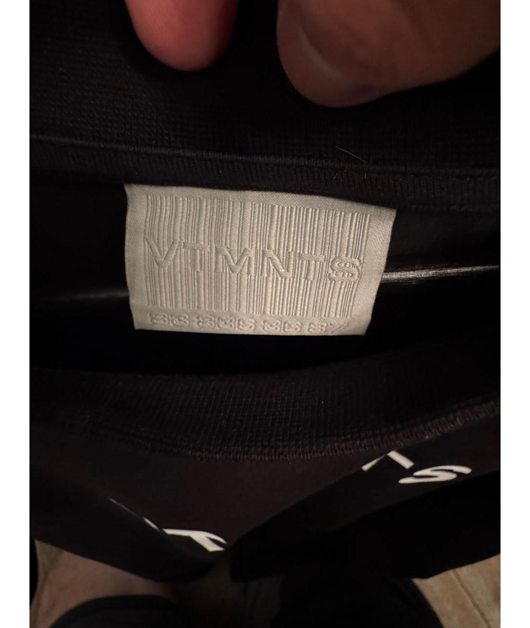 VETEMENTS Черная хлопковая футболка, фото 4