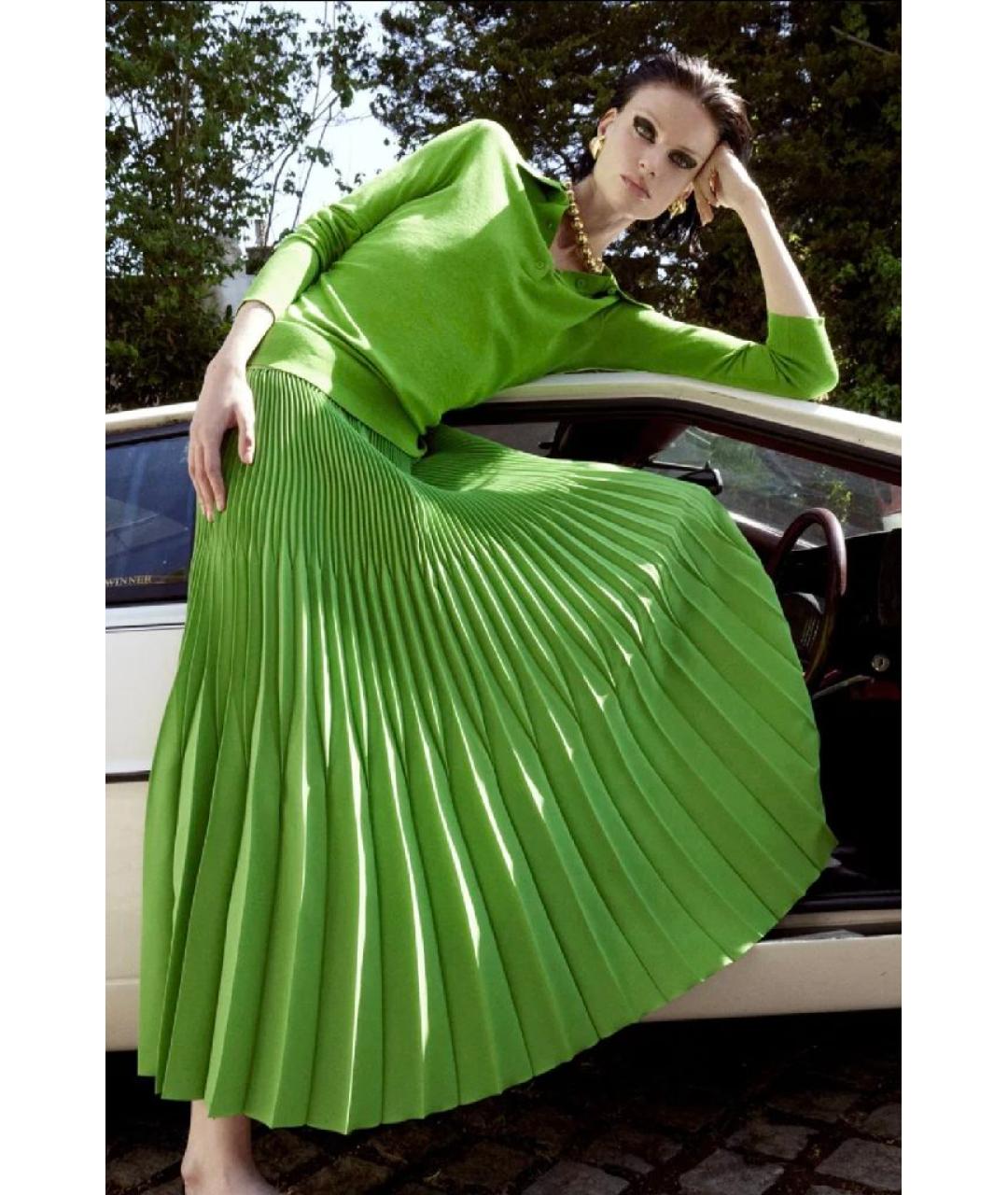 COS Зеленый шелковый костюм с юбками, фото 2