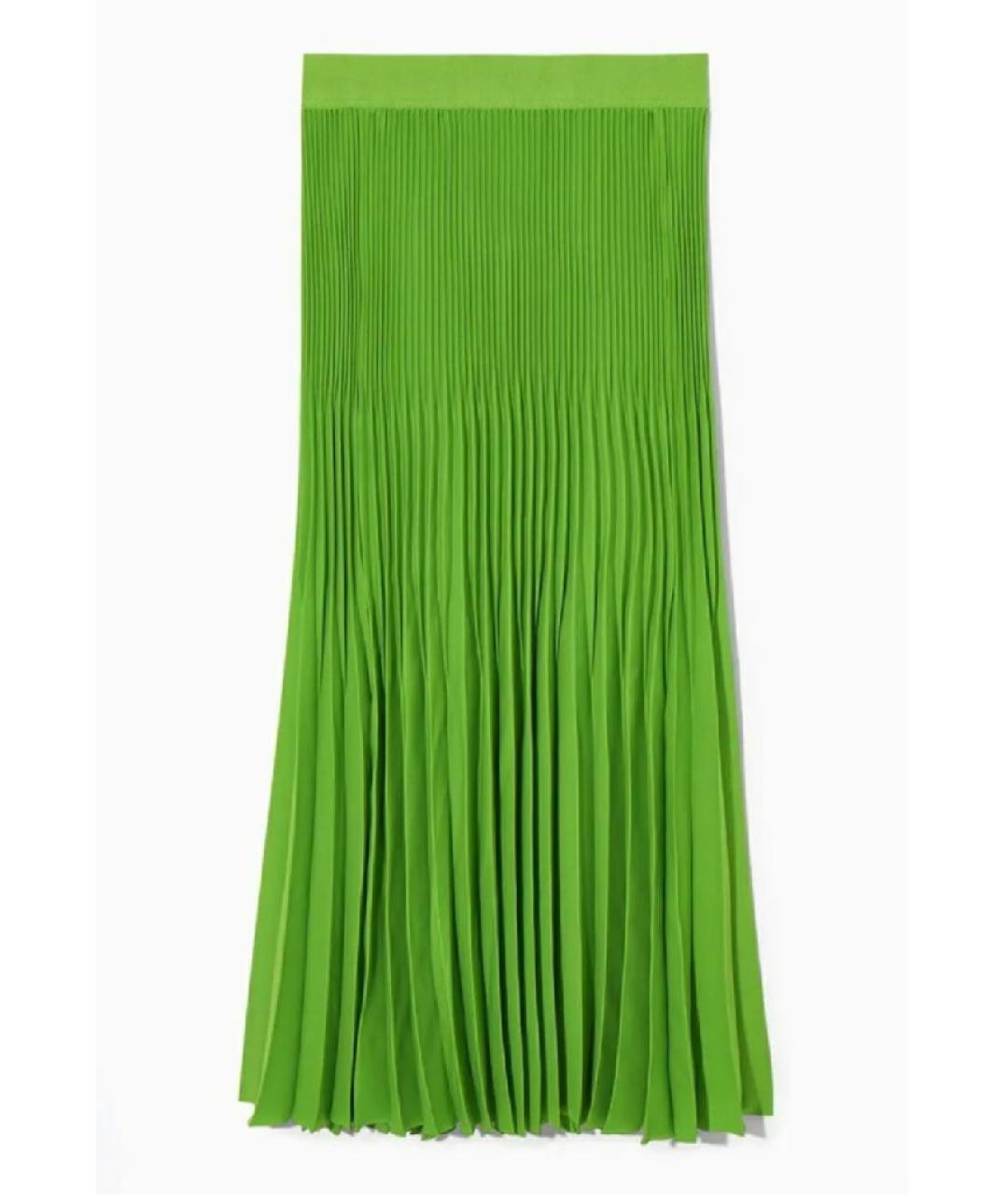 COS Зеленый шелковый костюм с юбками, фото 4