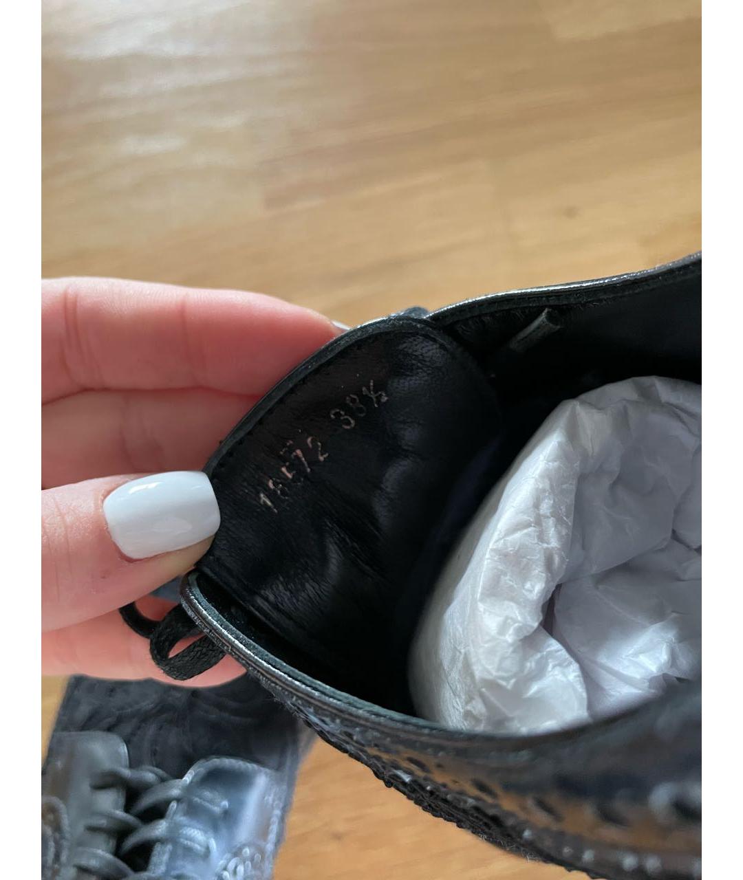 DOLCE&GABBANA Черные кожаные ботинки, фото 7