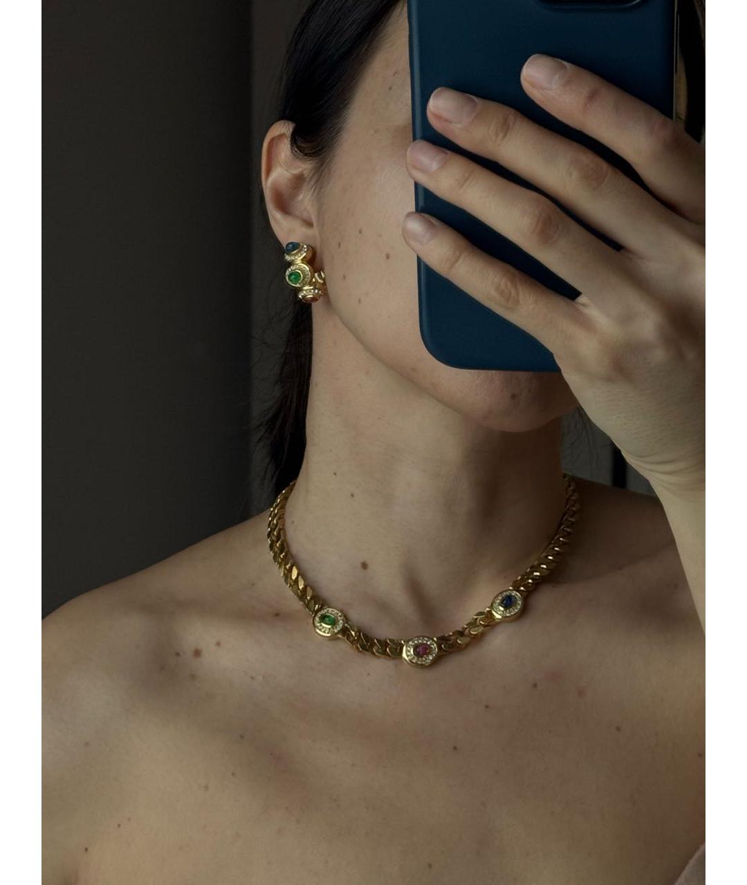 CHRISTIAN DIOR Золотые латунные клипсы, фото 4