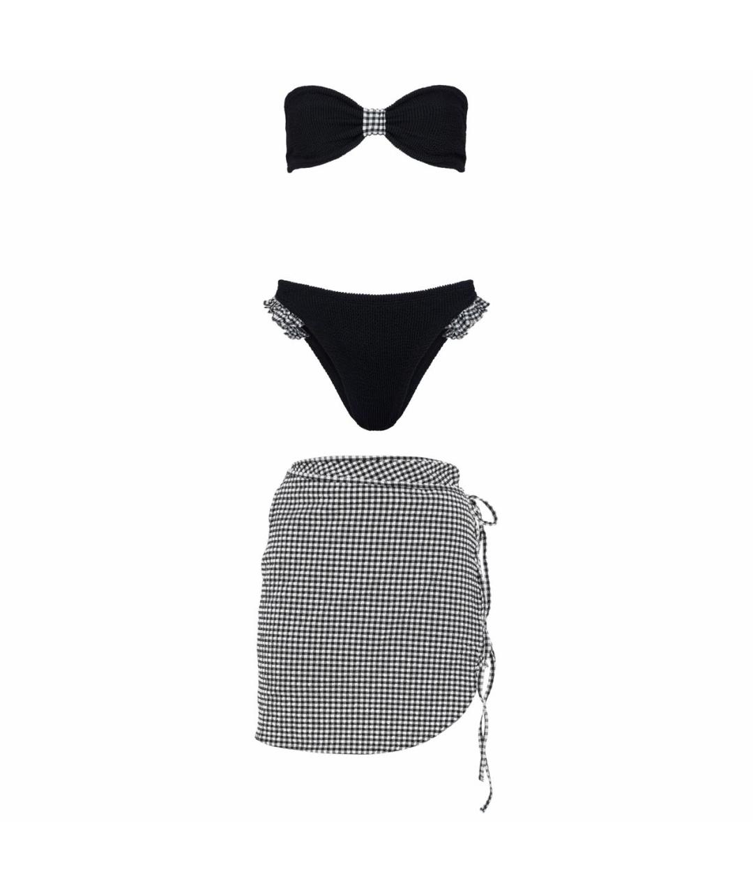 HUNZA G Черный полиамидовый купальник, фото 1