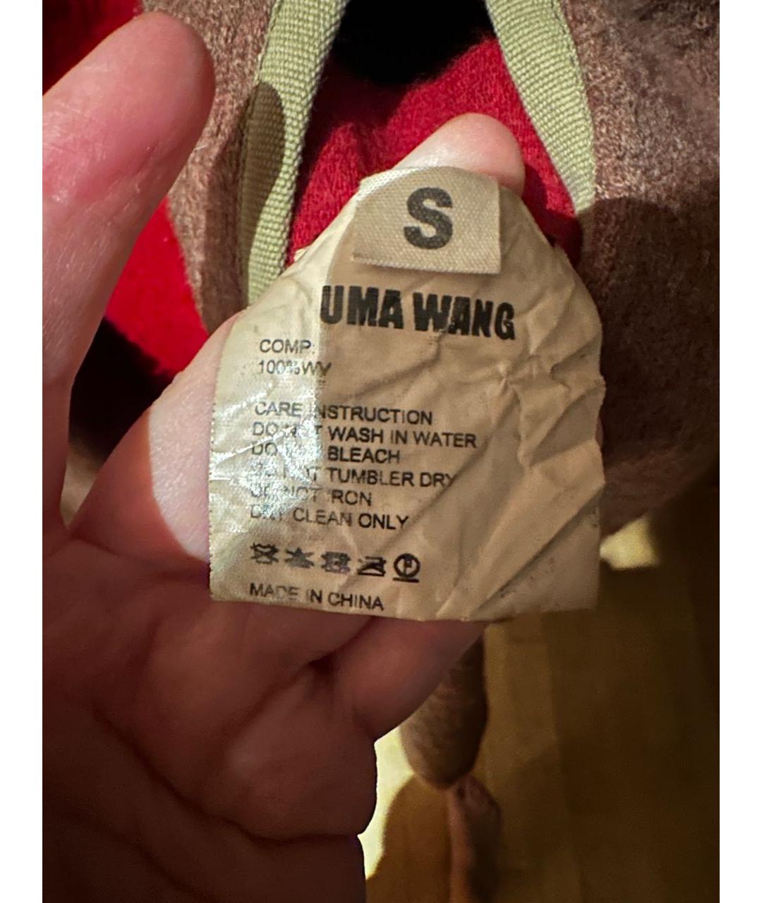 UMA WANG Коричневая шерстяная жилетка, фото 5