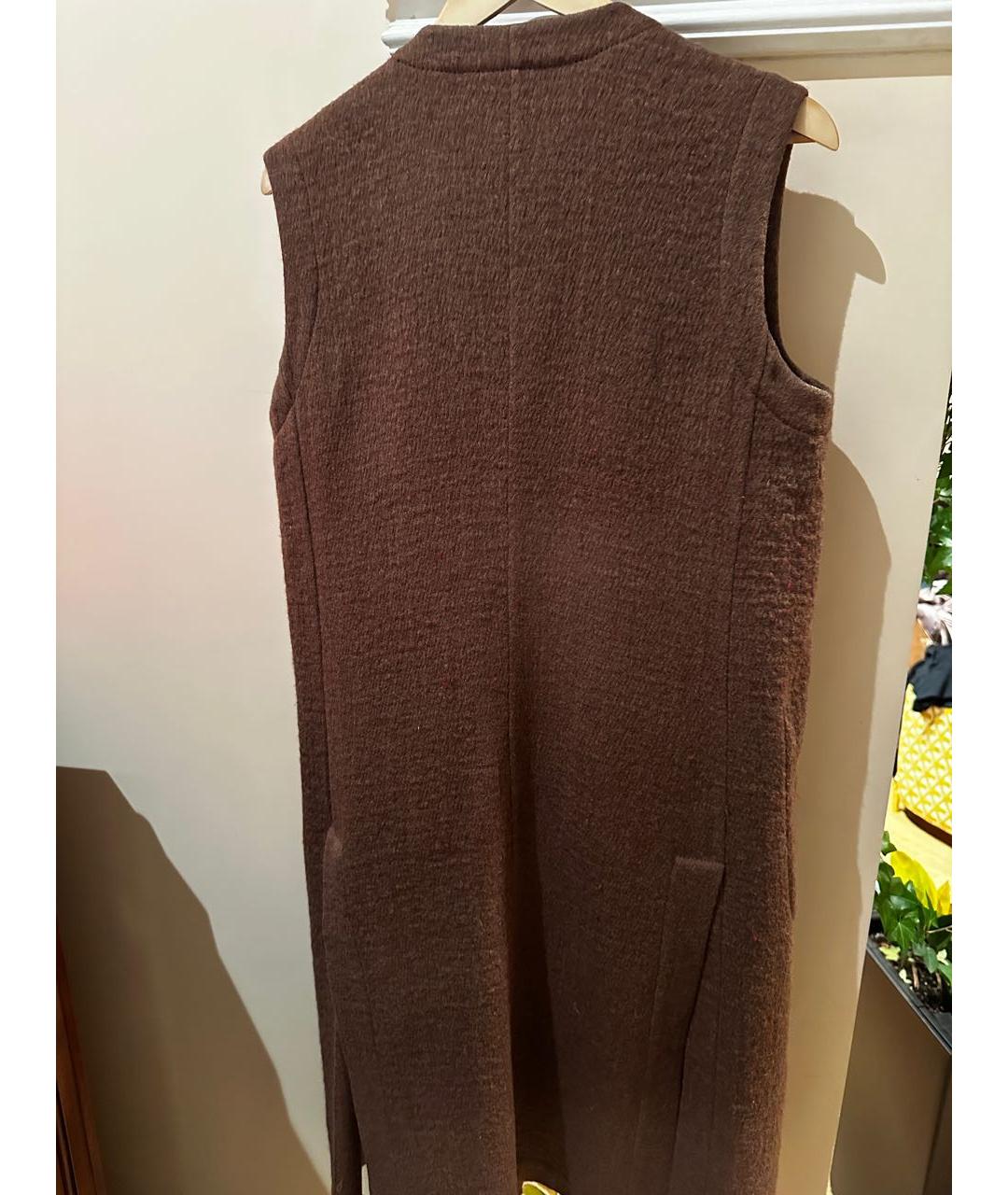 UMA WANG Коричневая шерстяная жилетка, фото 2