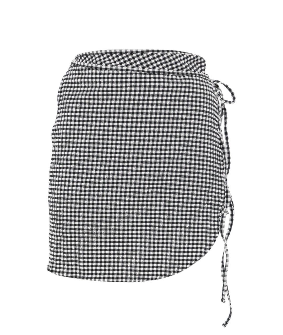 HUNZA G Черная хлопковая юбка мини, фото 1