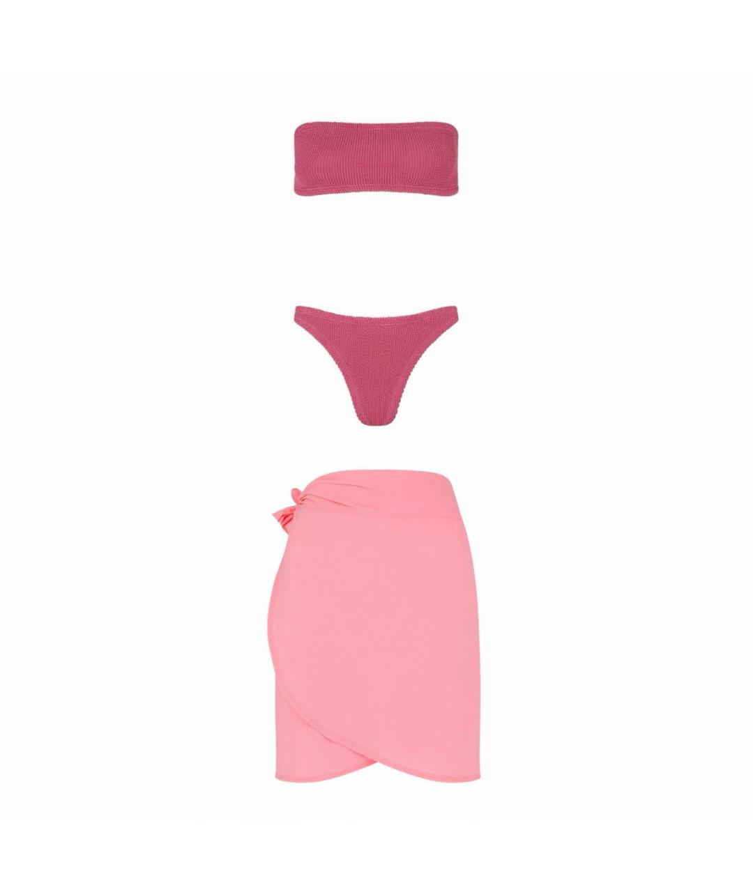 HUNZA G Розовый купальник, фото 1