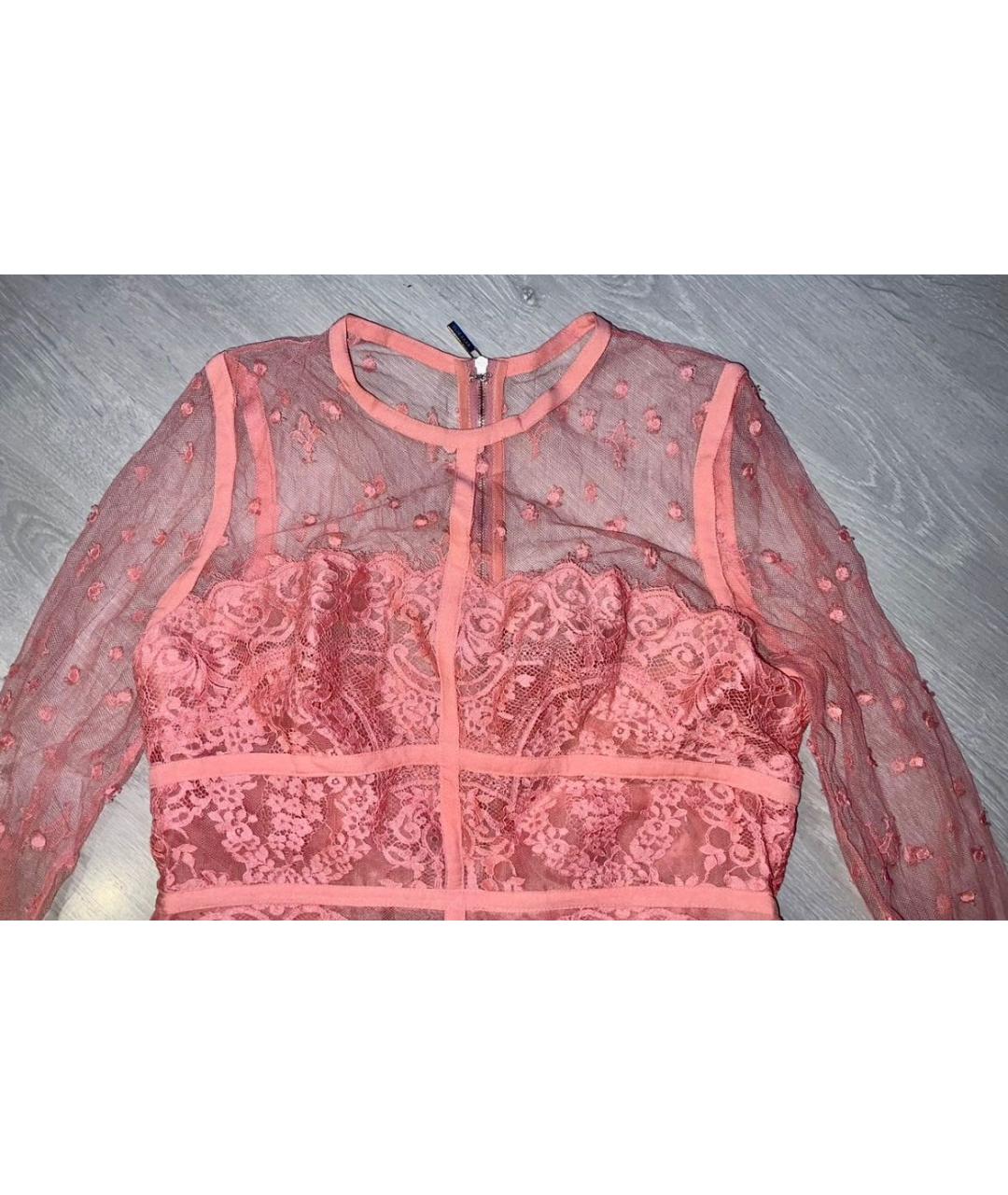 ELIE SAAB Коралловое кружевное вечернее платье, фото 3