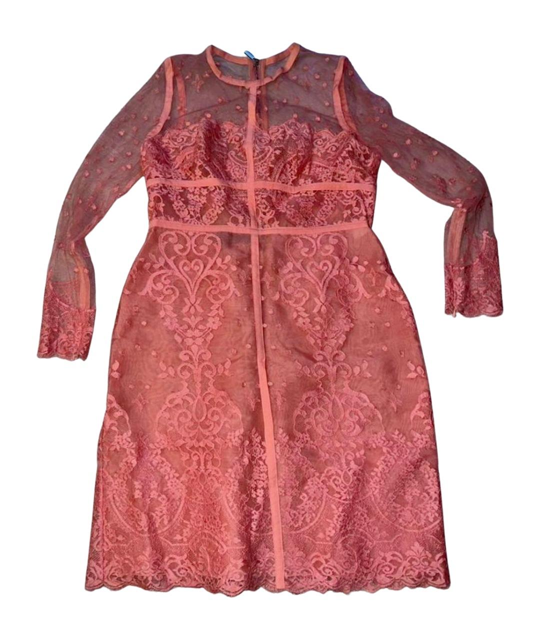 ELIE SAAB Коралловое кружевное вечернее платье, фото 1