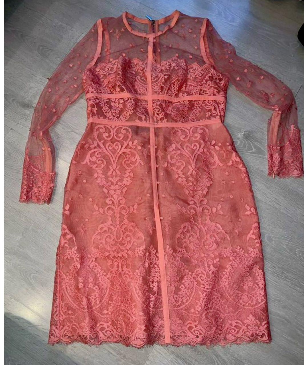 ELIE SAAB Коралловое кружевное вечернее платье, фото 9