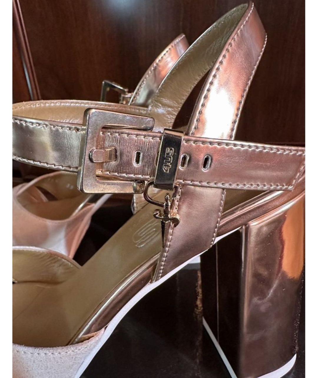 CESARE PACIOTTI Бежевые замшевые босоножки, фото 5