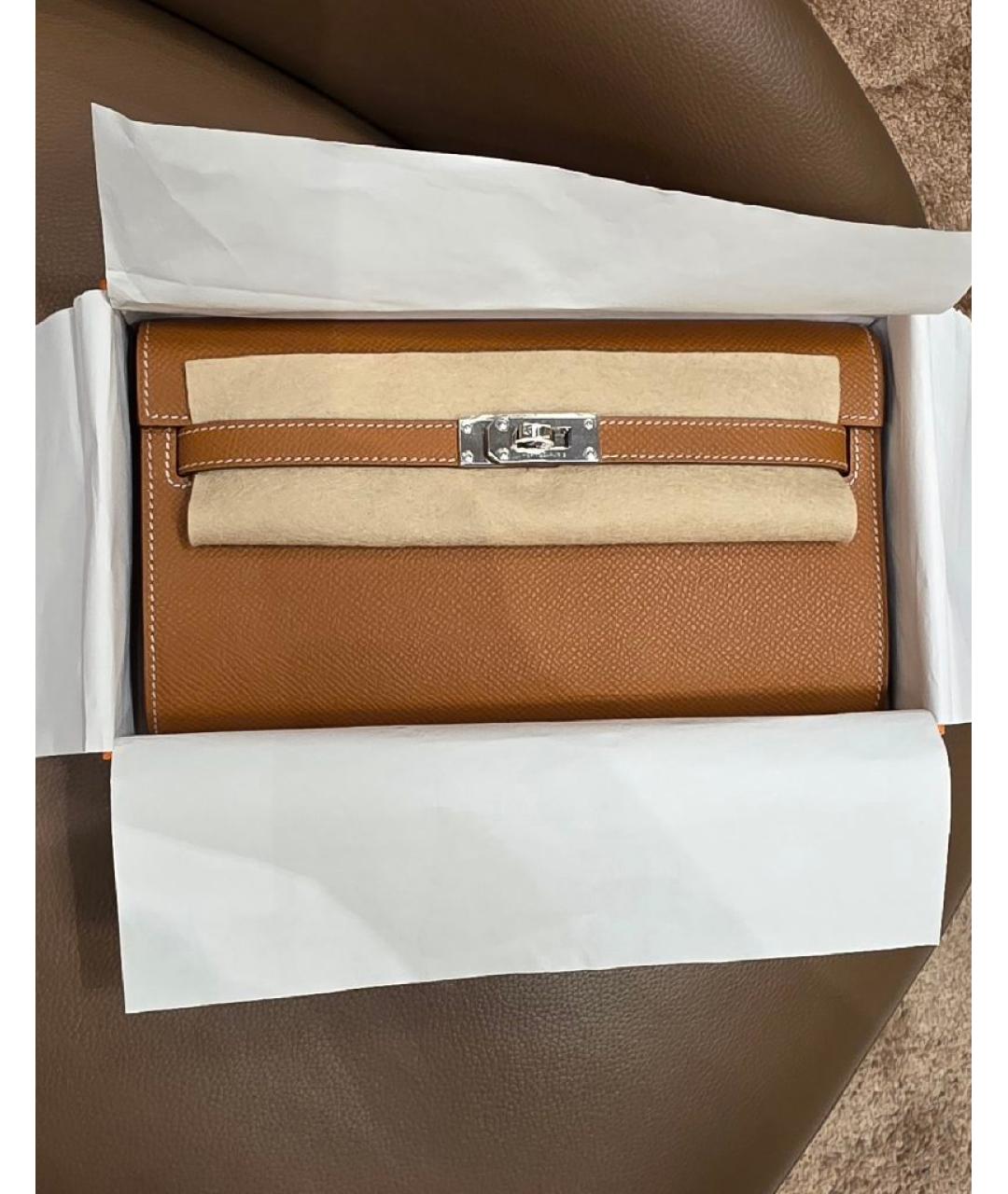 HERMES Коричневая кожаная сумка через плечо, фото 2