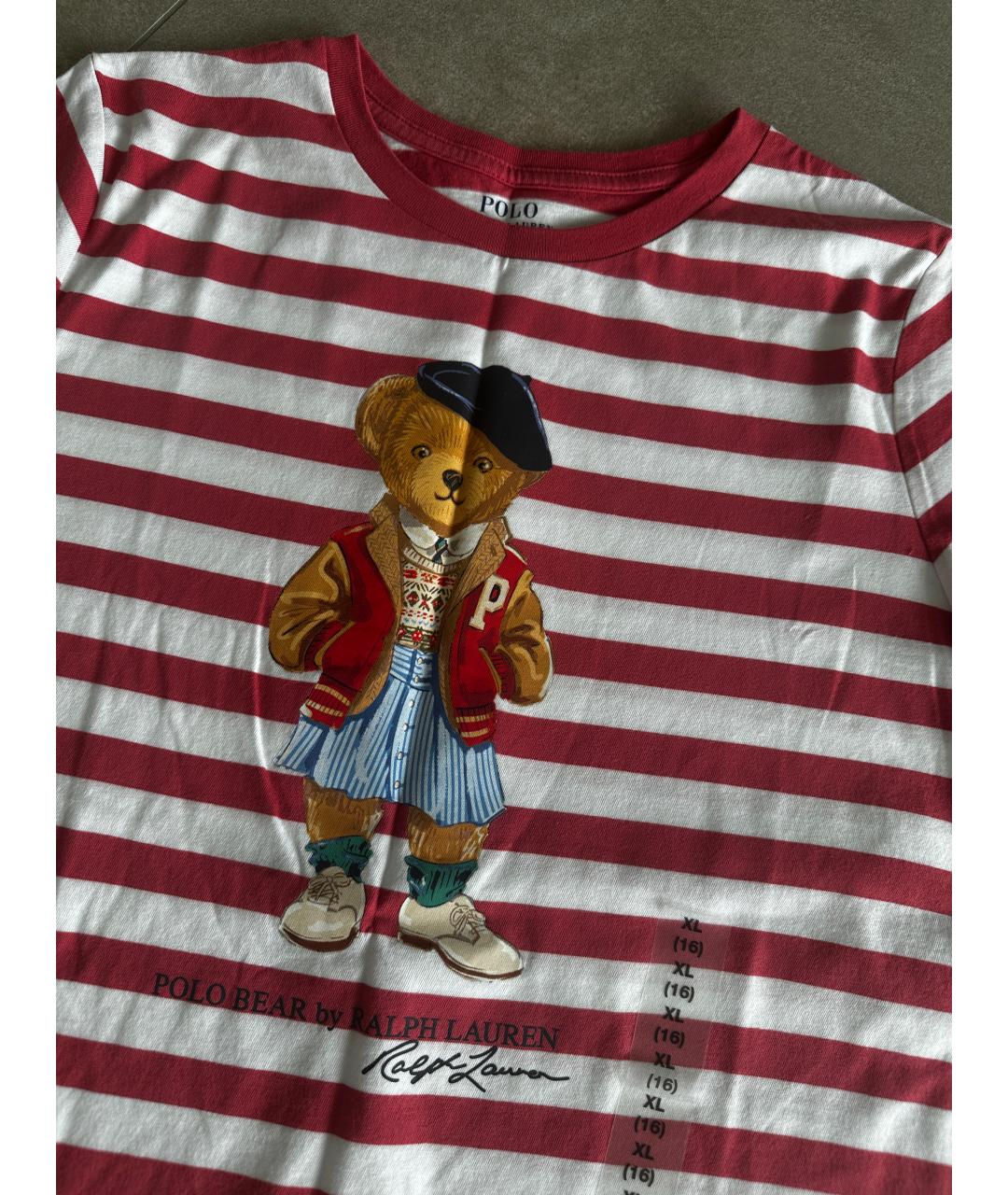 POLO RALPH LAUREN Красный хлопковый детская футболка / топ, фото 2