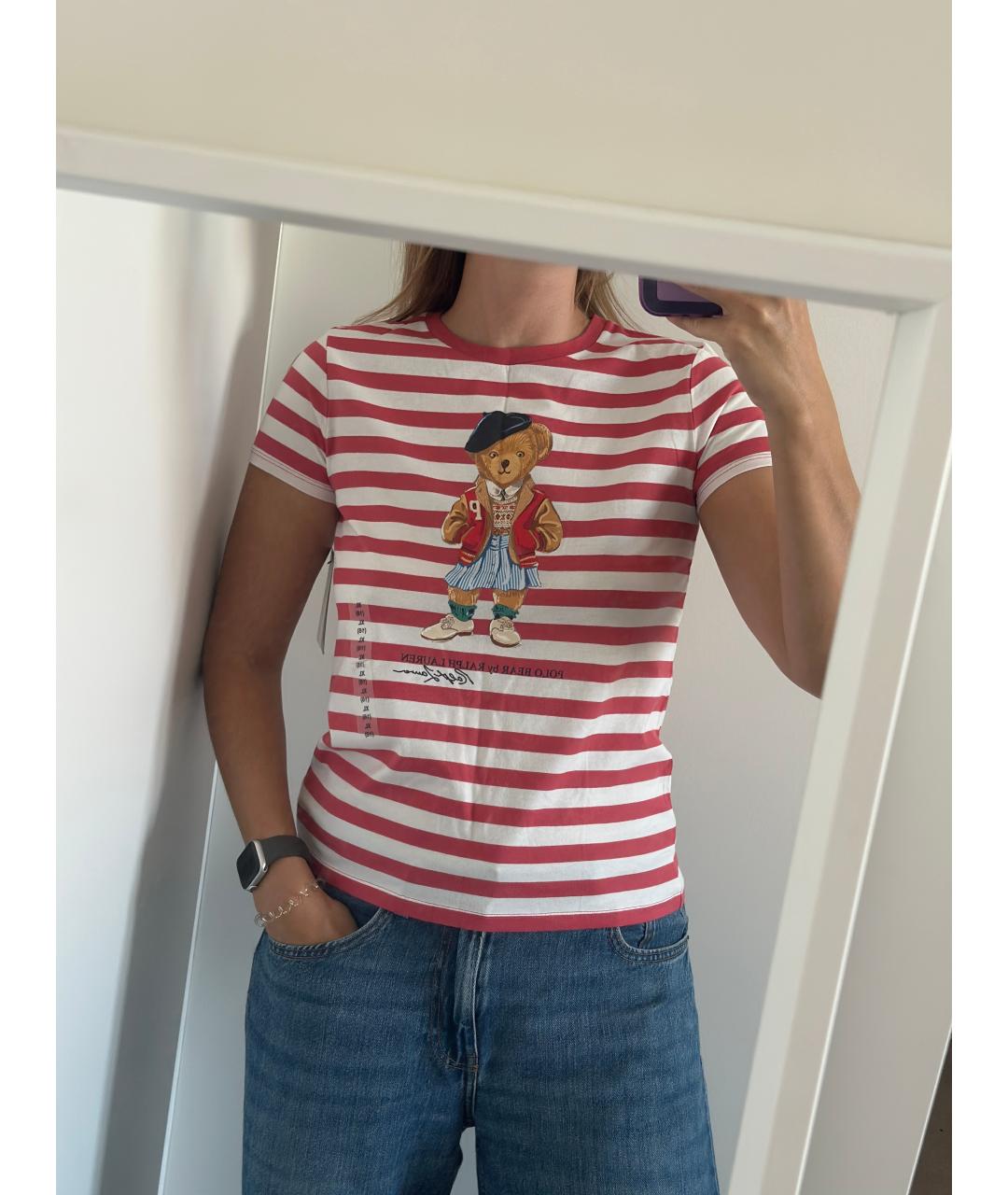 POLO RALPH LAUREN Красный хлопковый детская футболка / топ, фото 4