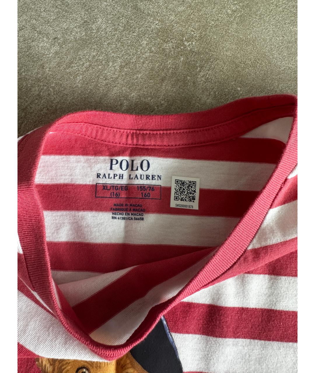 POLO RALPH LAUREN Красный хлопковый детская футболка / топ, фото 3