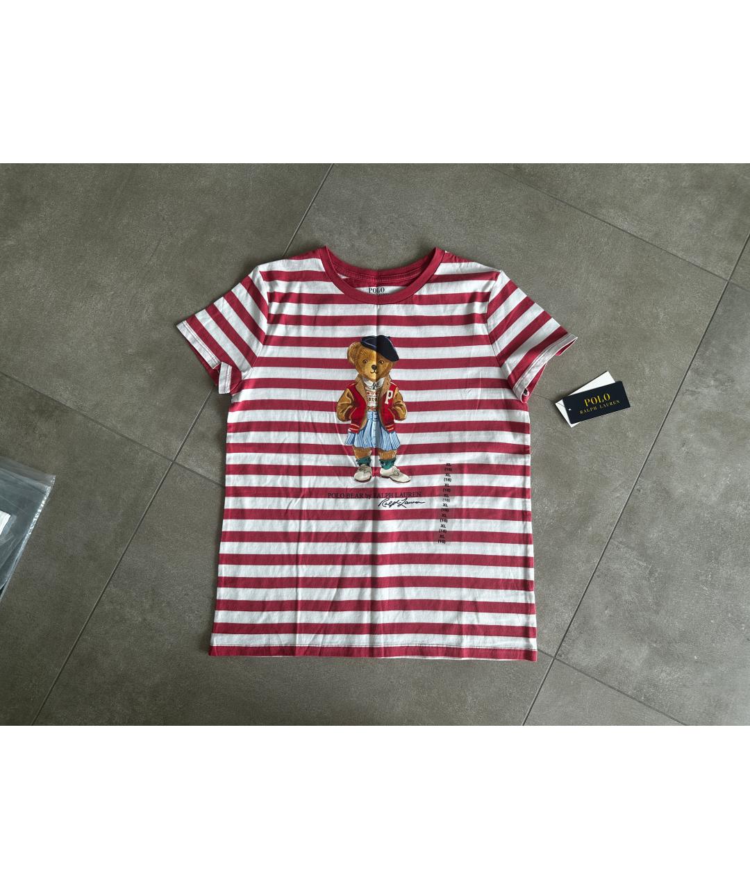 POLO RALPH LAUREN Красный хлопковый детская футболка / топ, фото 5