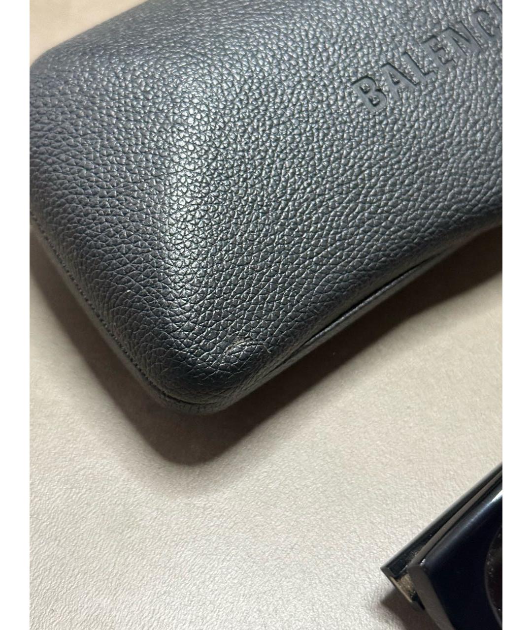 BALENCIAGA Черные пластиковые солнцезащитные очки, фото 3