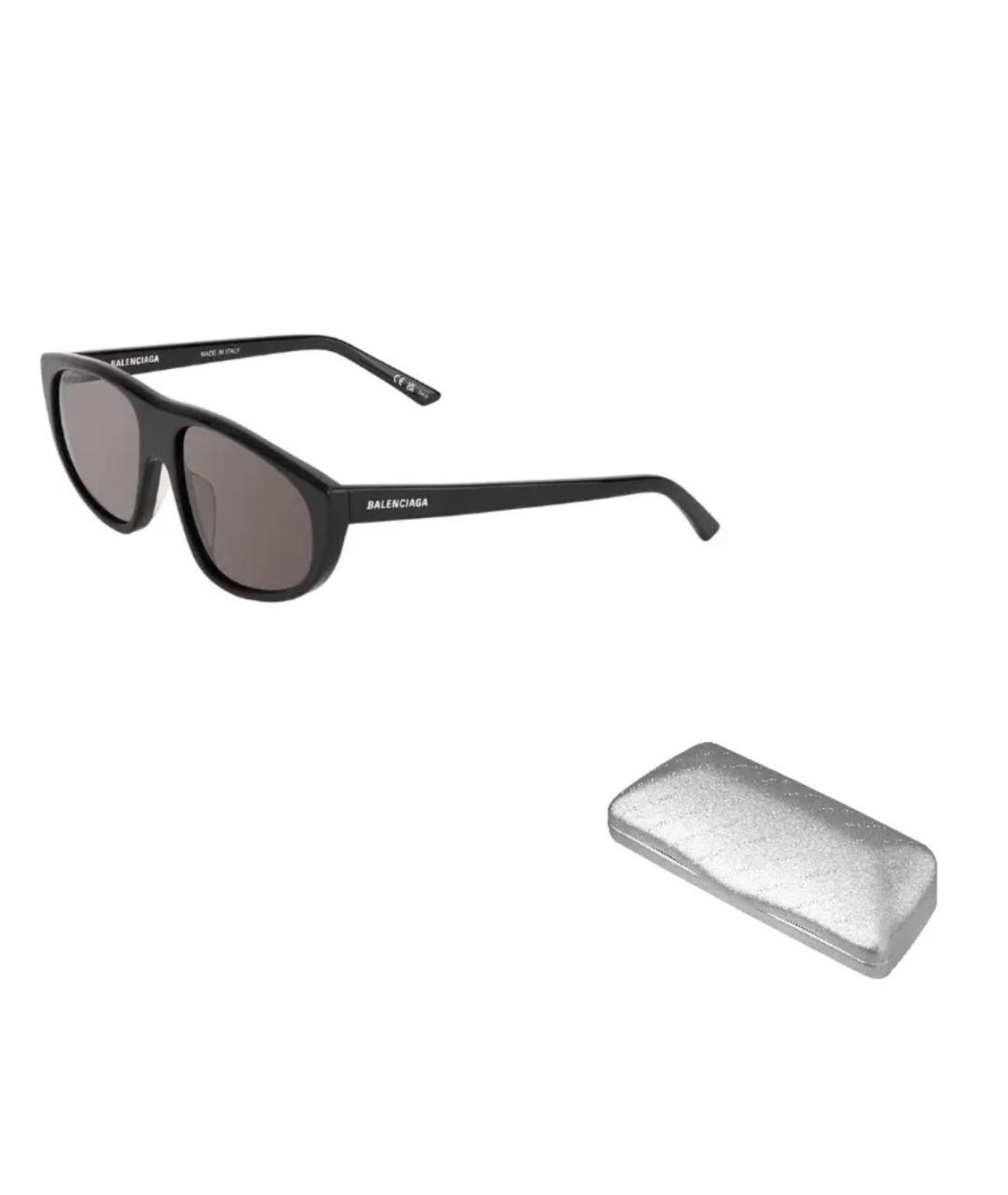BALENCIAGA Черные пластиковые солнцезащитные очки, фото 6