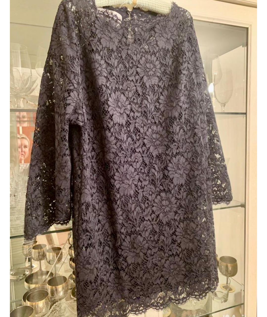 VALENTINO Черное кружевное коктейльное платье, фото 2