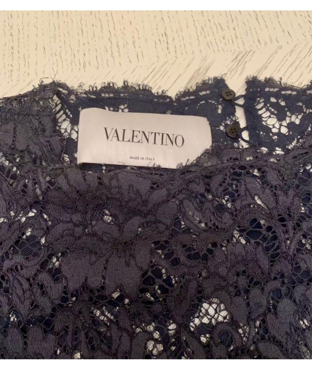 VALENTINO Черное кружевное коктейльное платье, фото 4