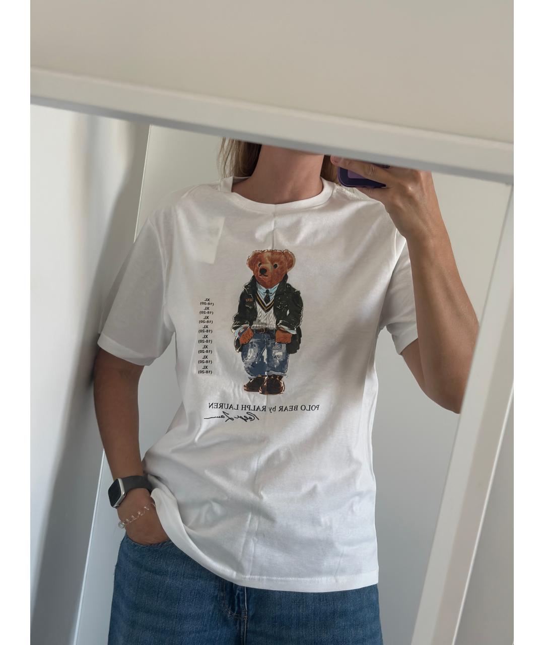 POLO RALPH LAUREN Белая хлопковая детская футболка, фото 4