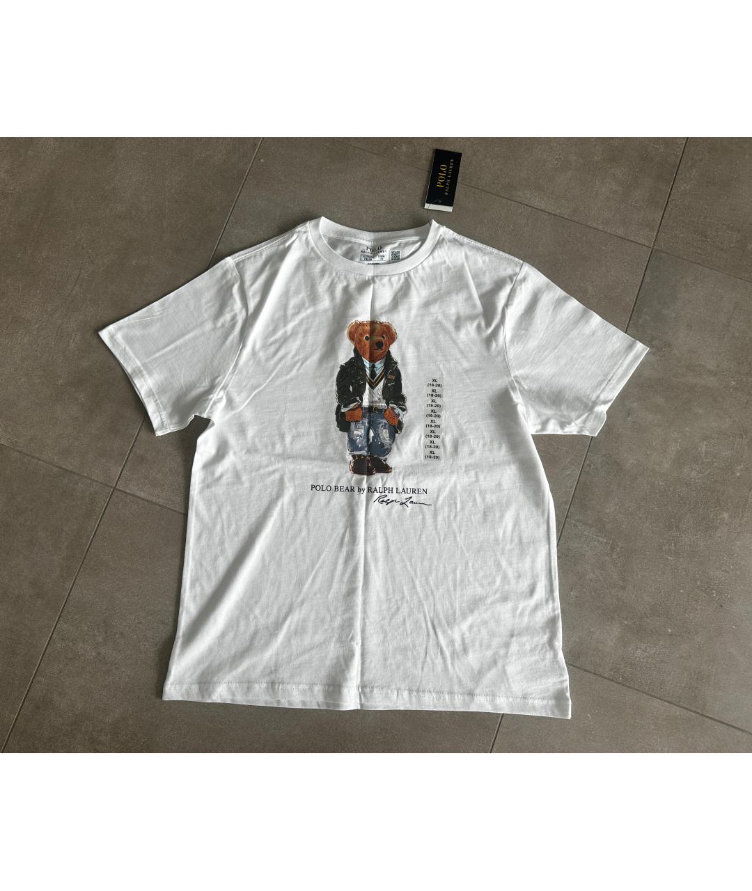 POLO RALPH LAUREN Белая хлопковая детская футболка, фото 5