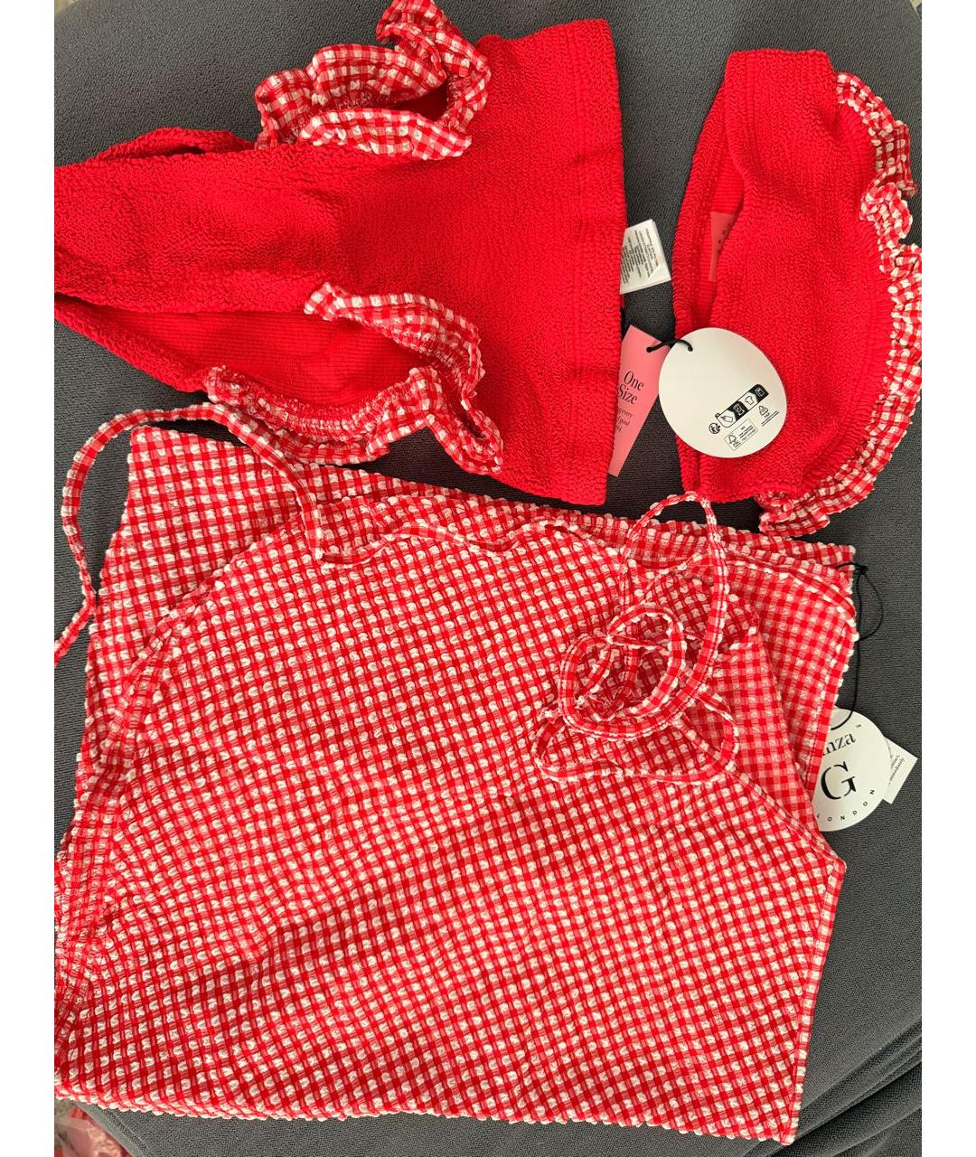 HUNZA G Красный купальник, фото 5