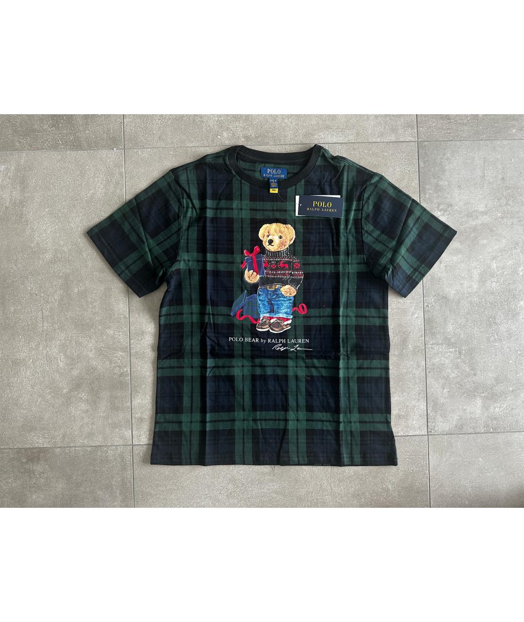 POLO RALPH LAUREN Темно-синяя хлопковая детская футболка, фото 5