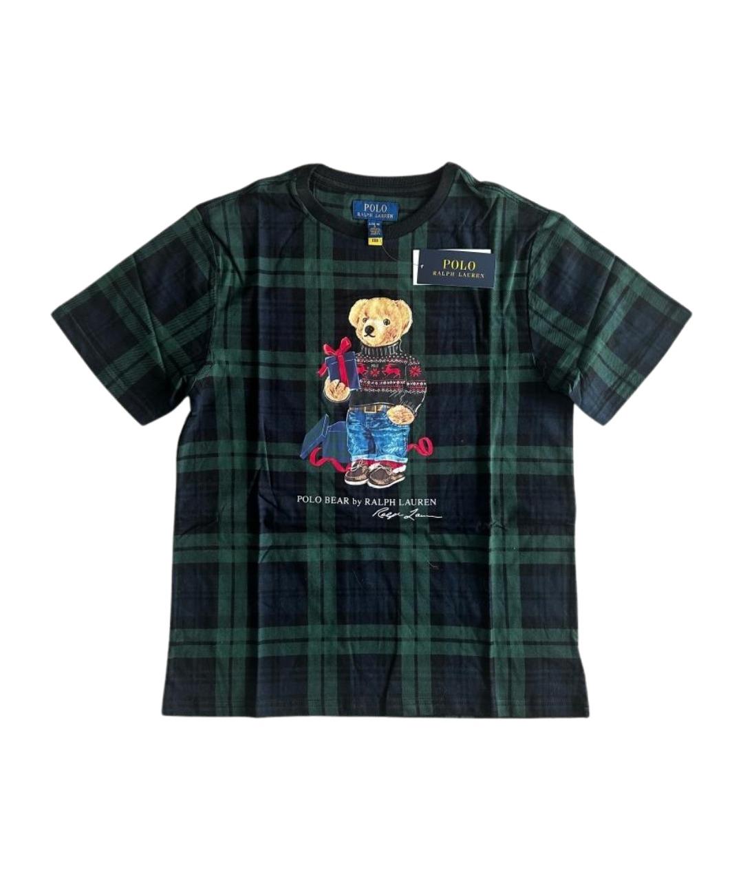 POLO RALPH LAUREN Темно-синяя хлопковая детская футболка, фото 1