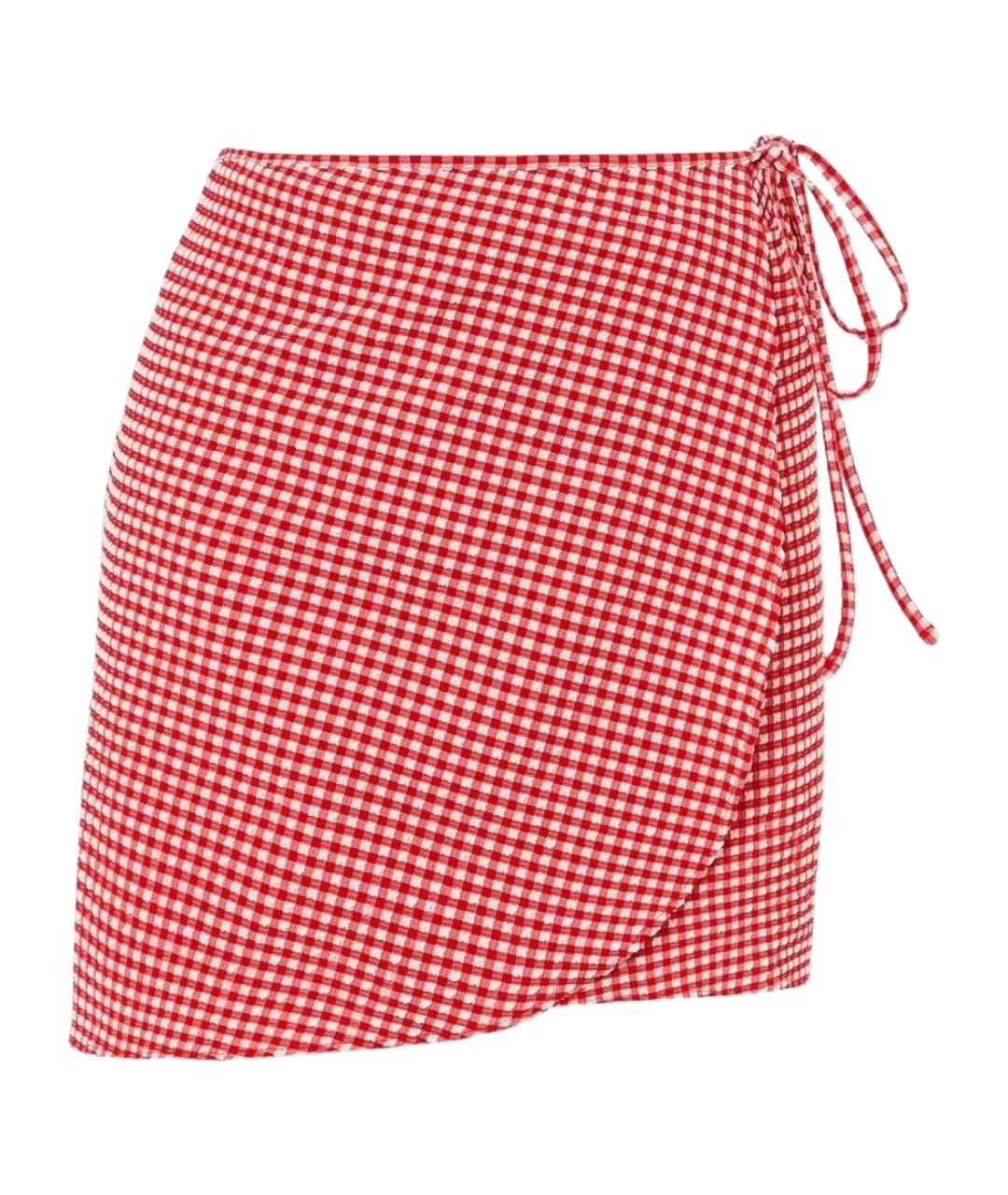 HUNZA G Красная юбка мини, фото 1