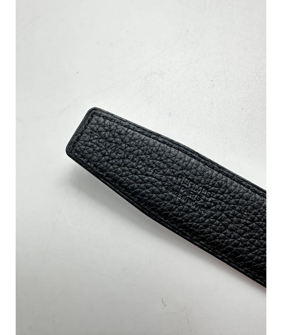 HERMES Черный кожаный ремень, фото 4