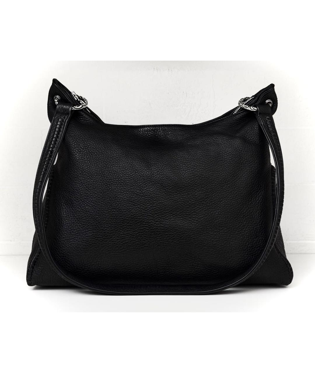 CHROME HEARTS Черная кожаная сумка через плечо, фото 3