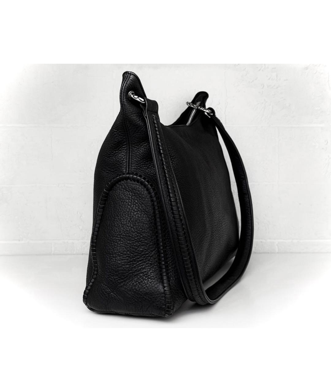 CHROME HEARTS Черная кожаная сумка через плечо, фото 8