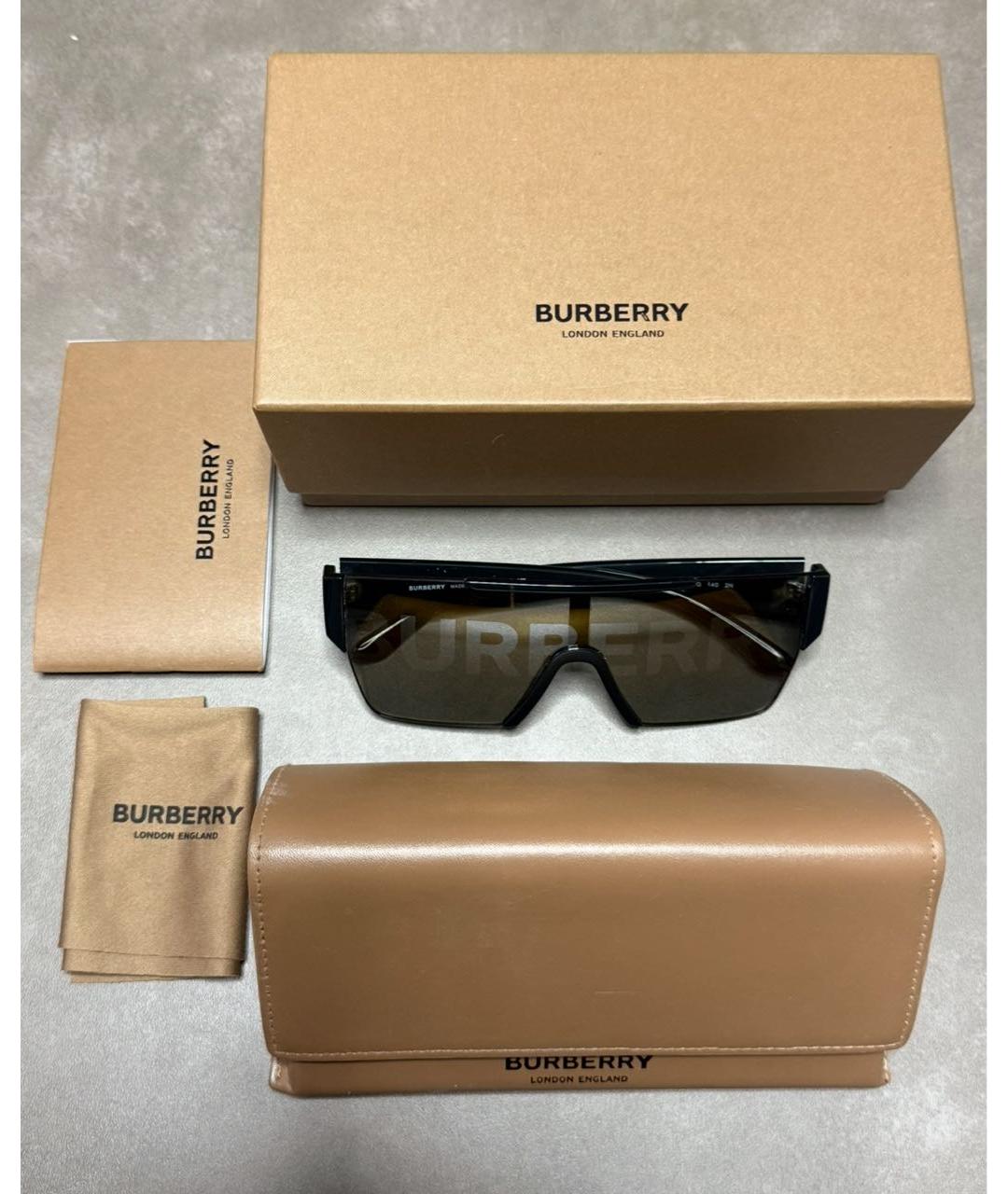 BURBERRY Коричневые пластиковые солнцезащитные очки, фото 2