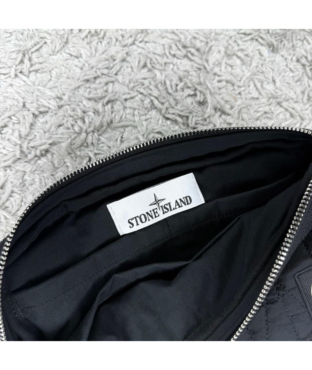 STONE ISLAND Черная барсетка, фото 4