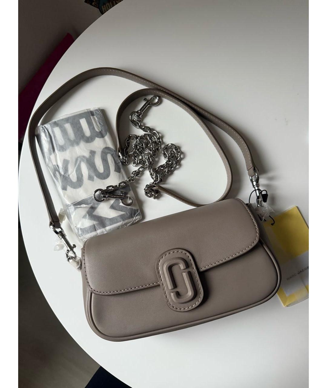 MARC JACOBS Бежевая кожаная сумка через плечо, фото 5