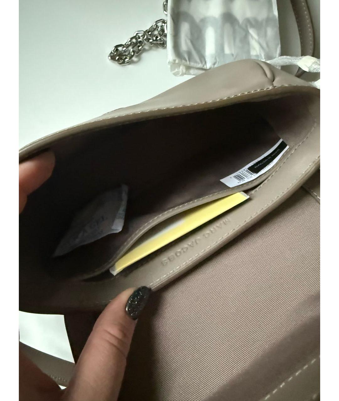 MARC JACOBS Бежевая кожаная сумка через плечо, фото 4