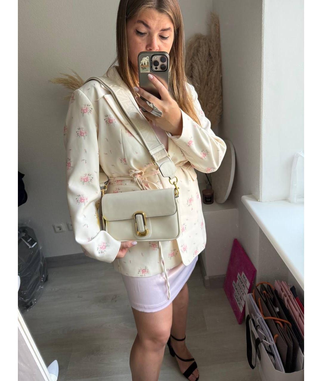 MARC JACOBS Бежевая кожаная сумка через плечо, фото 8