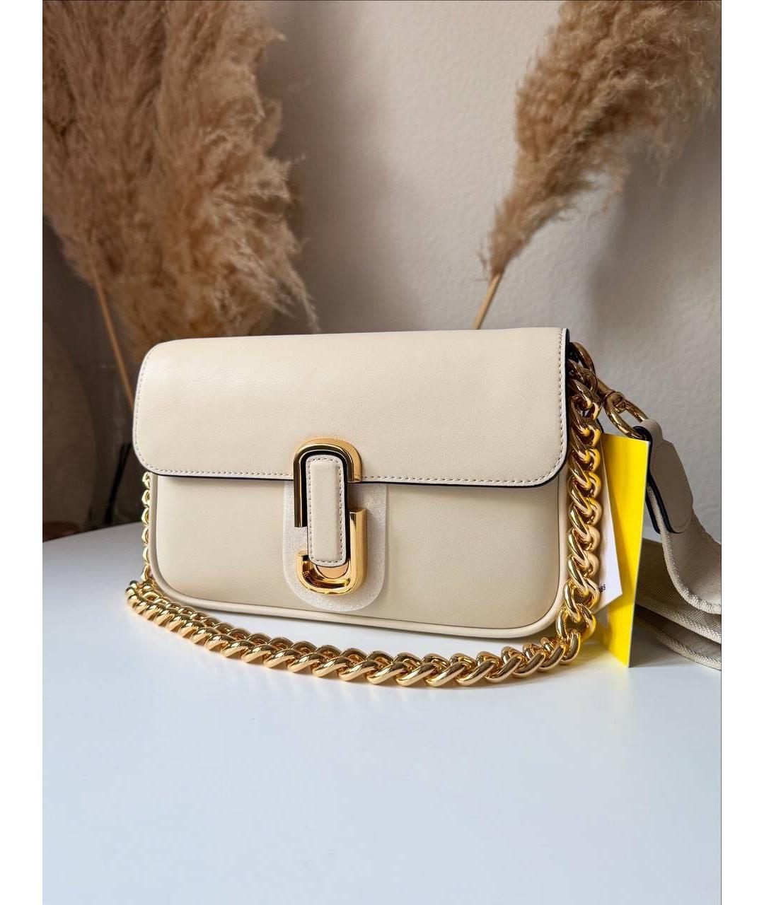 MARC JACOBS Бежевая кожаная сумка через плечо, фото 2