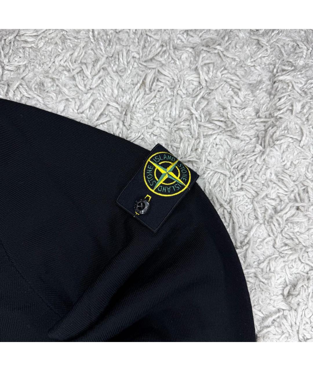 STONE ISLAND Черный шерстяной джемпер / свитер, фото 2