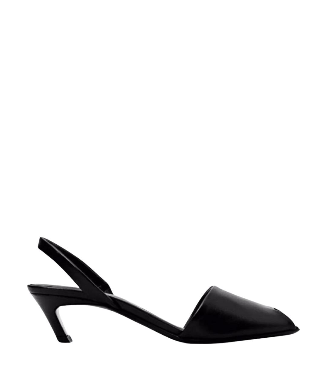 COS Черные кожаные босоножки, фото 1