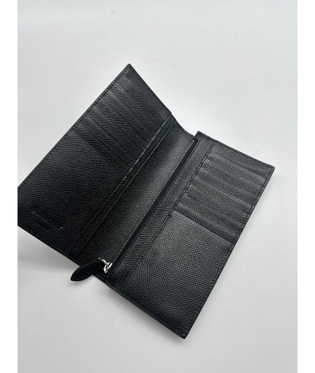 BURBERRY Черный кожаный кошелек, фото 4