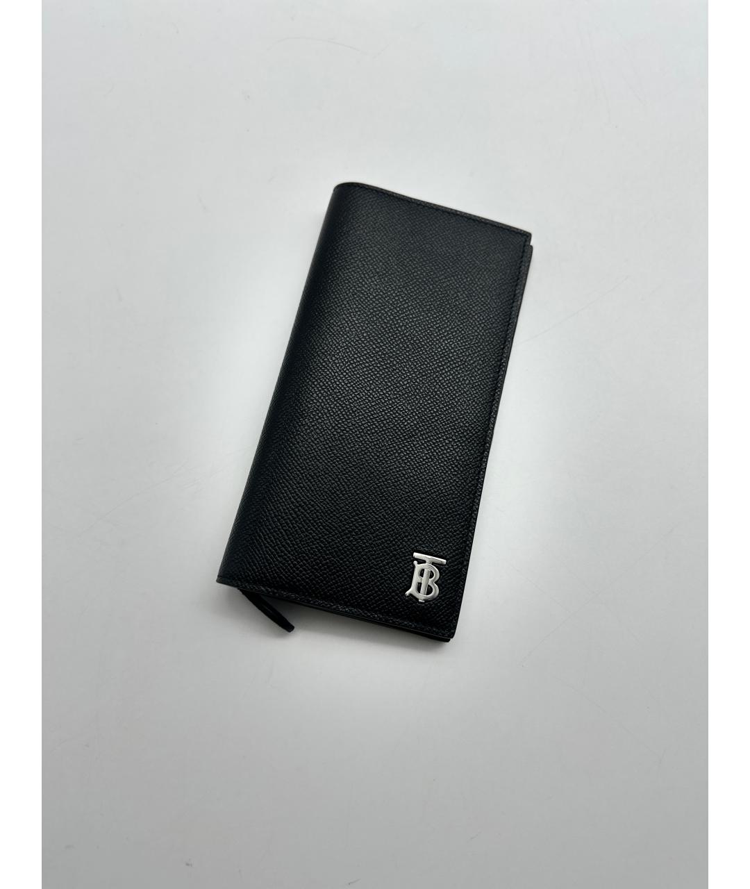 BURBERRY Черный кожаный кошелек, фото 9